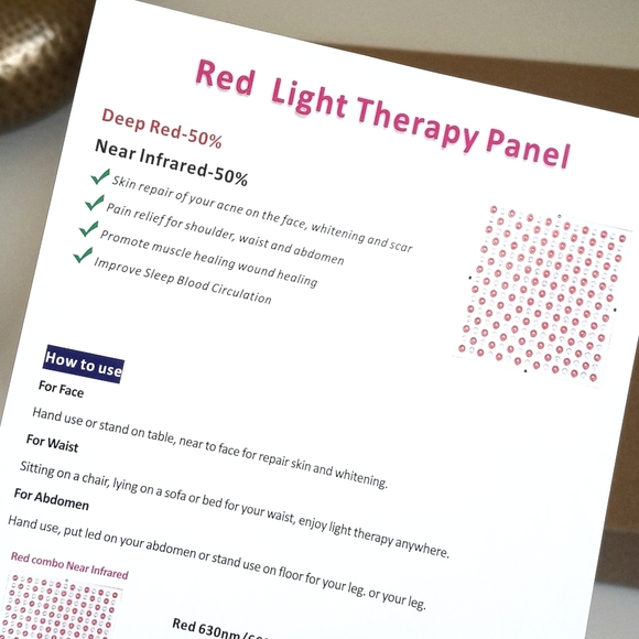 Red Light Panel New in Box (With Cord, Hanging Wires with Hooks & Instructions) - Picture 11 of 16